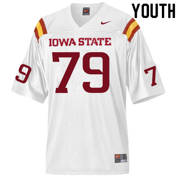 Iowa State Cyclones Youth #79 Mason Skovgard Nike NCAA Authentic White College Stitched Football Jersey FF42Z44EI
